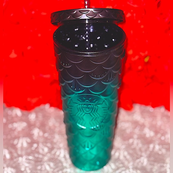 NWT🧜‍♀️Starbucks Spring 2025 Core Mermaid Scales Metallic Venti Tumbler with 🎁 - Picture 2 of 5